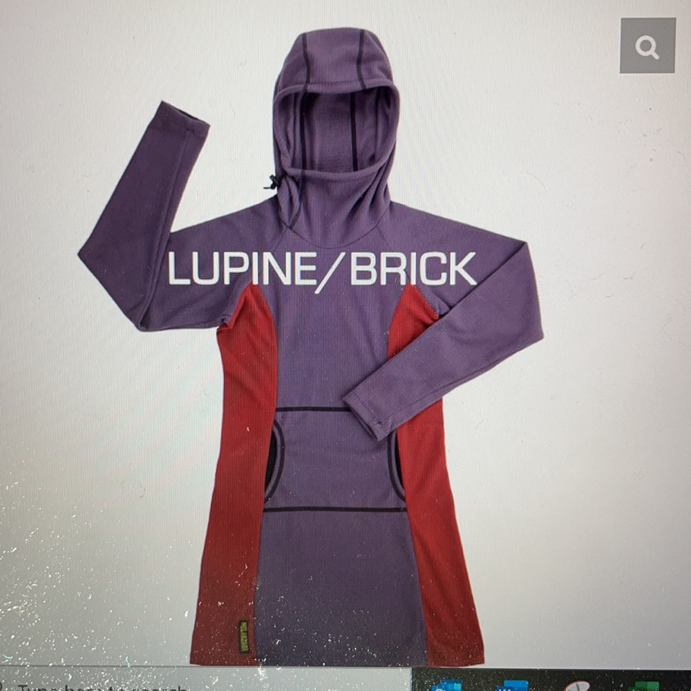 Melanzana Micro Grid Dress V2 in Lupine/Brick